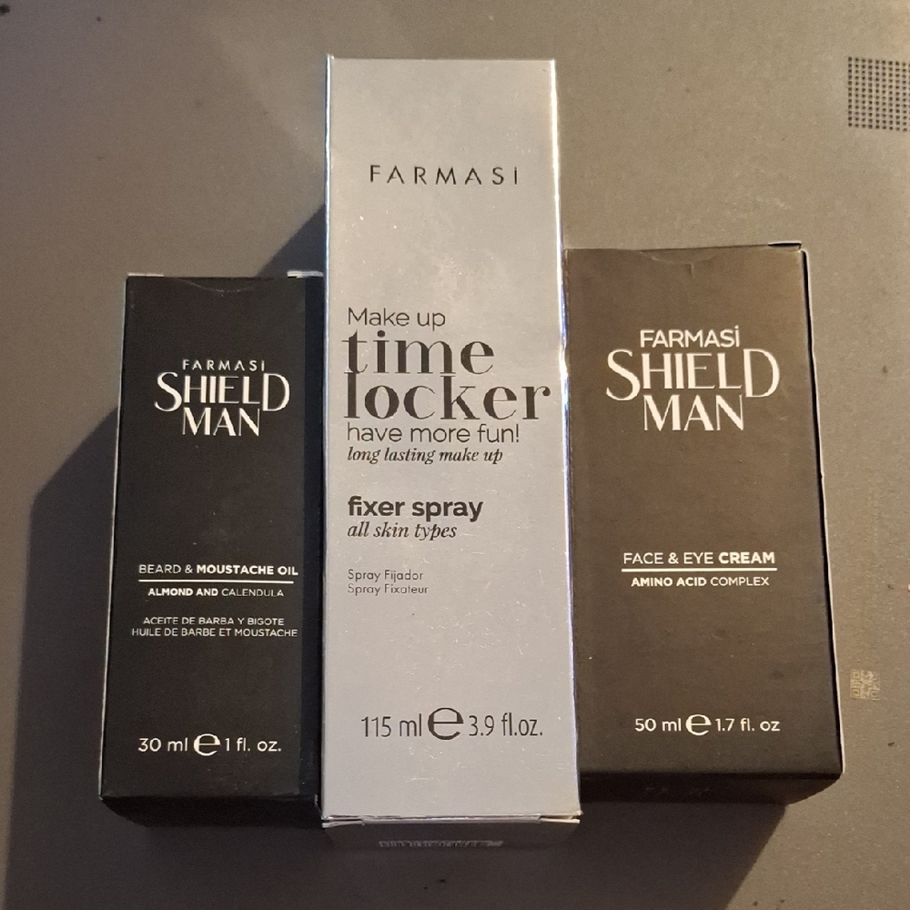 Farmasi Shield Man Beard & Moustache Oil and Face & Eye Cream Set